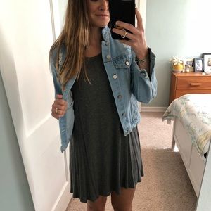 Short Dark Grey T-shirt Dress